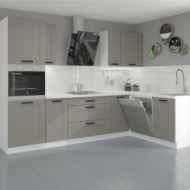 Kuchynská skrinka Luna claygrey/biela 60DKS-210 3S 1F