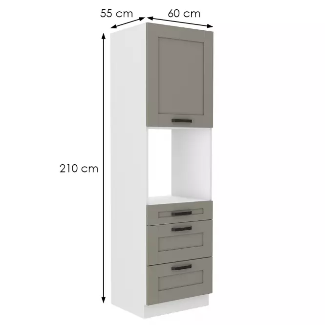 Kuchynská skrinka Luna claygrey/biela 60DPS-210 3S 1F
