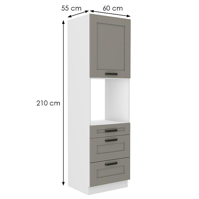 Kuchynská skrinka Luna claygrey/biela 60DPS-210 3S 1F