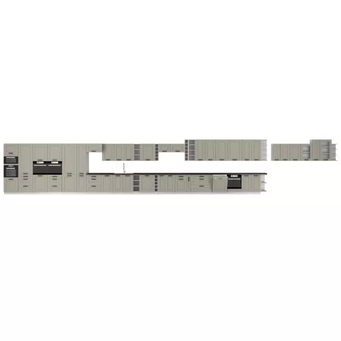 Kuchynská skrinka Luna claygrey/biela 60DPS-210 3S 1F
