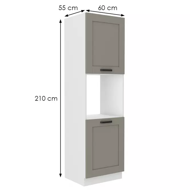 Kuchynská skrinka Luna claygrey/biela 60DP-210 2F