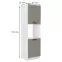 Kuchynská skrinka Luna claygrey/biela 60DP-210 2F,2