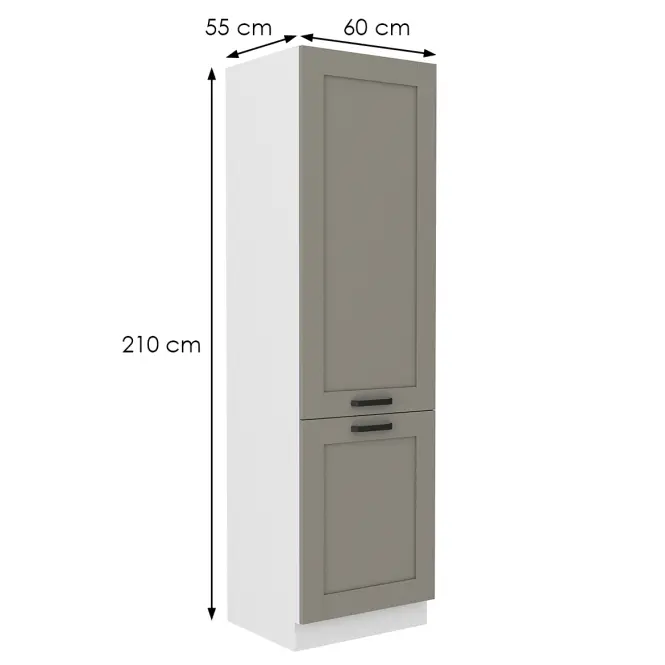 Kuchynská skrinka Luna claygrey/biela 60LO-210 2F,2