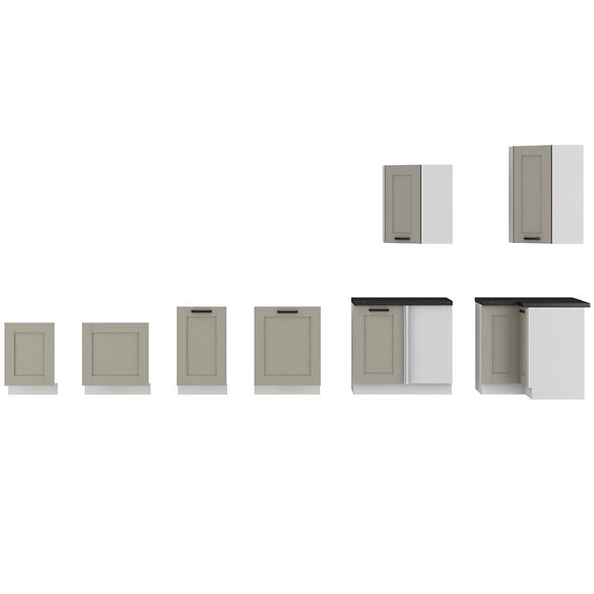 Kuchynská skrinka Luna claygrey/biela 60DK-210 2F