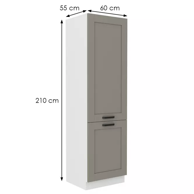 Kuchynská skrinka Luna claygrey/biela 60DK-210 2F