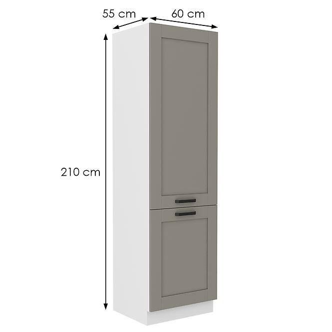 Kuchynská skrinka Luna claygrey/biela 60DK-210 2F