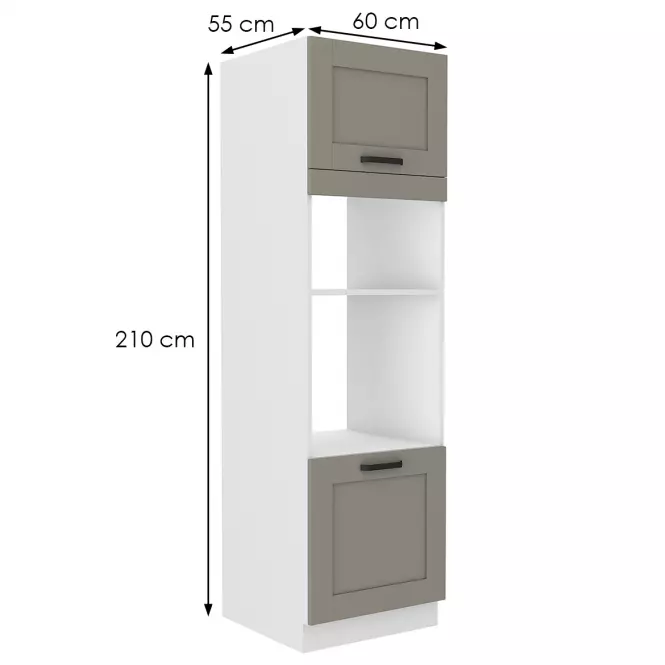 Kuchynská skrinka Luna claygrey/biela 60DMP-210 2F