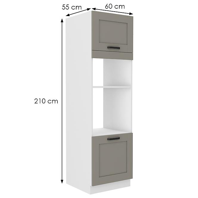 Kuchynská skrinka Luna claygrey/biela 60DMP-210 2F