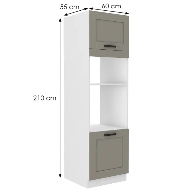 Kuchynská skrinka Luna claygrey/biela 60DMP-210 2F,2