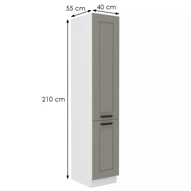 Kuchynská skrinka Luna claygrey/biela 40DK-210 2F