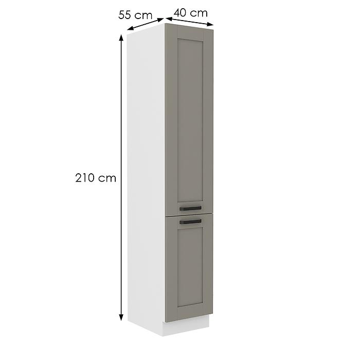 Kuchynská skrinka Luna claygrey/biela 40DK-210 2F