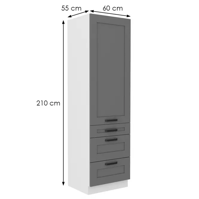 Kuchynská skrinka Luna dustgrey/biela 60DKS-210 3S 1F