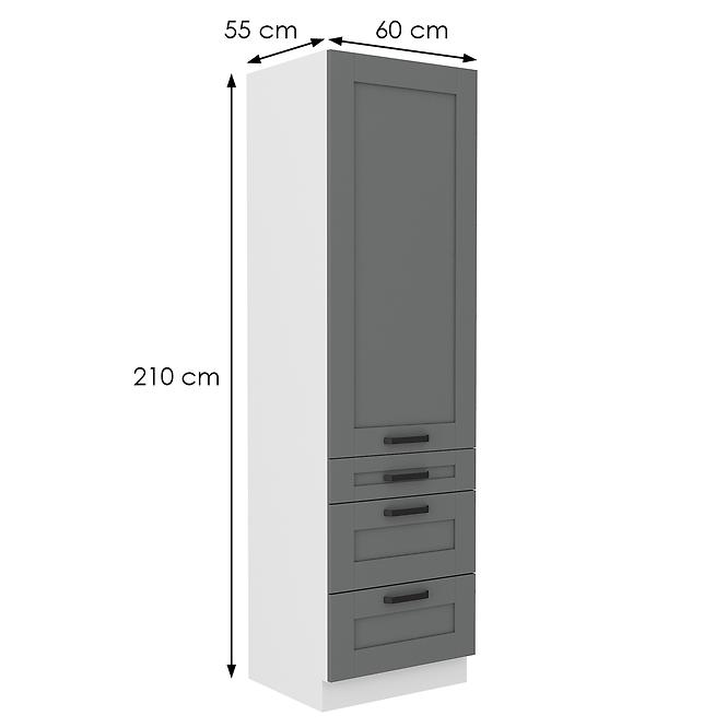 Kuchynská skrinka Luna dustgrey/biela 60DKS-210 3S 1F