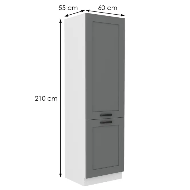 Kuchynská skrinka Luna dustgrey/biela 60DK-210 2F,2