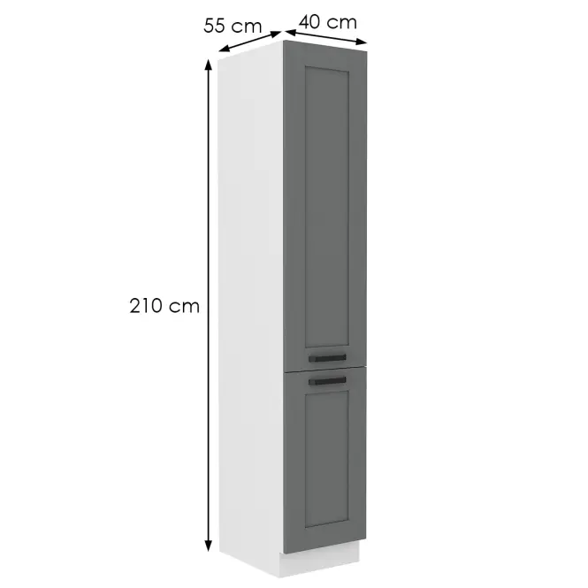 Kuchynská skrinka Luna dustgrey/biela 40DK-210 2F,2