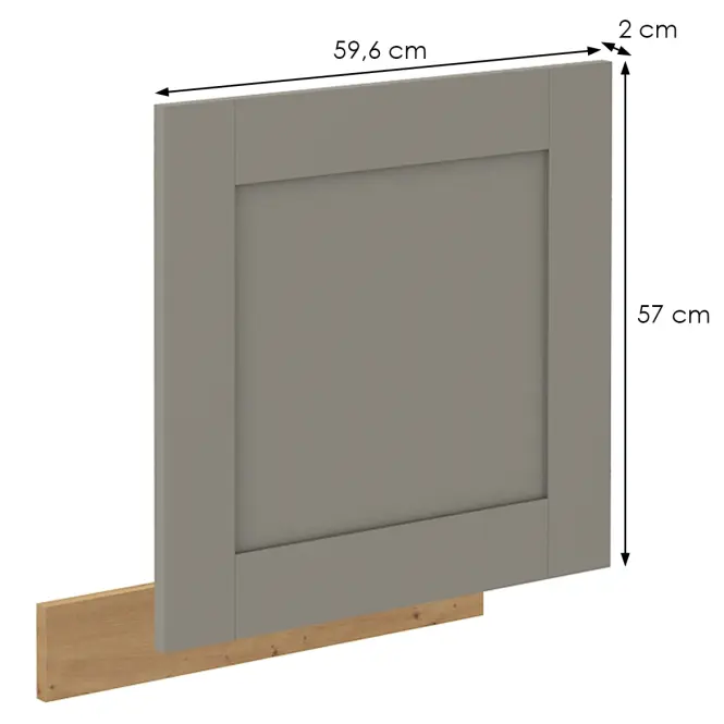 Dvierka na umývačku Luna claygrey/artisan 570x596,2