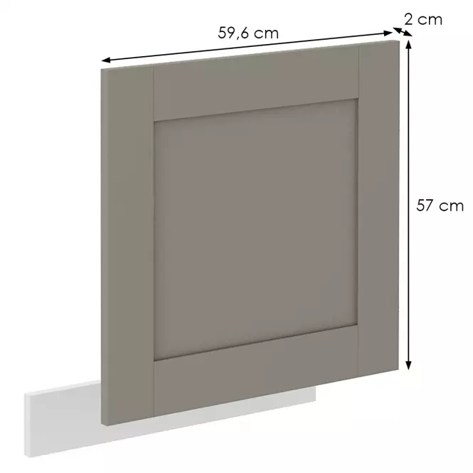 Dvierka na umývačku Luna claygrey/biela 570x596