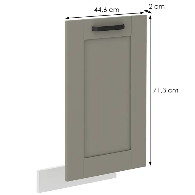 Dvierka na umývačku Luna claygrey/biela 713x446,2