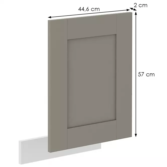 Dvierka na umývačku Luna claygrey/biela 570x446