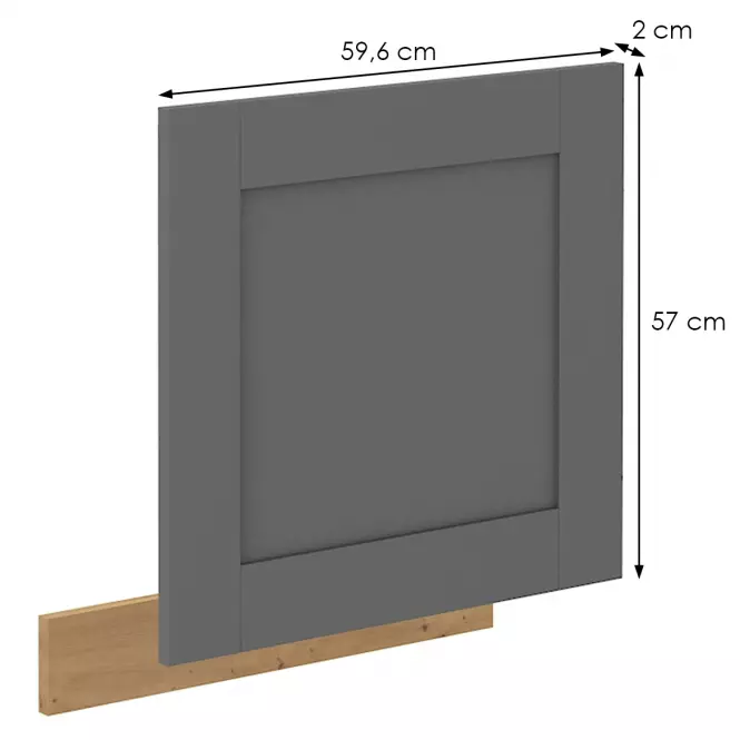 Dvierka na umývačku Luna dustgrey/artisan 570x596,2