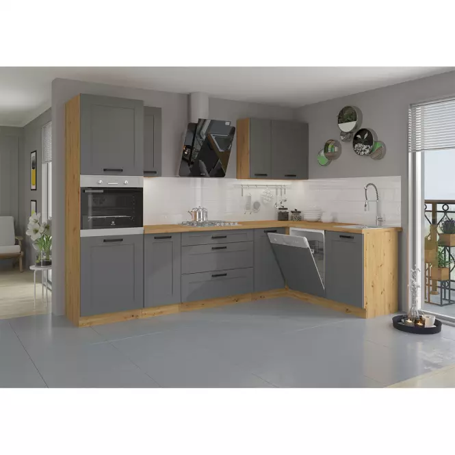 Dvierka na umývačku Luna dustgrey/artisan 570x596,6