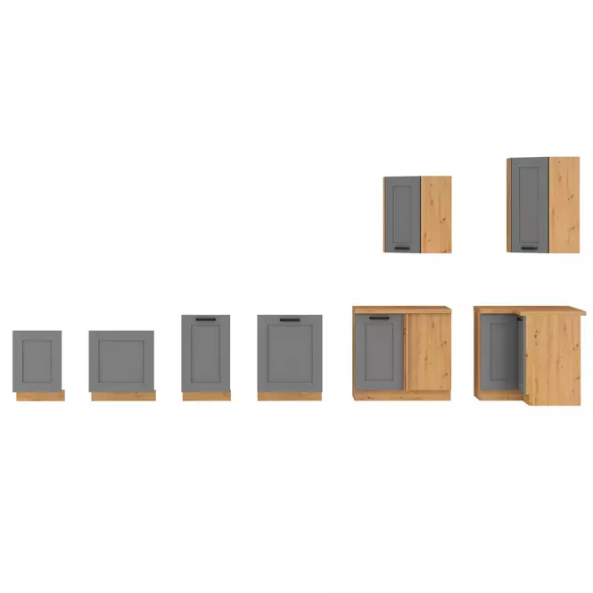 Dvierka na umývačku Luna dustgrey/artisan 570x596