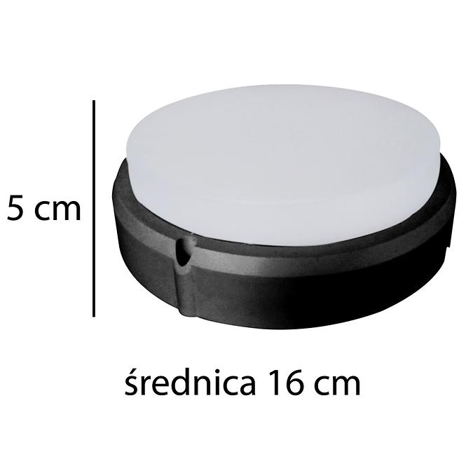 Stropnica okrúhly VO1851 15W čierna 4000K,3