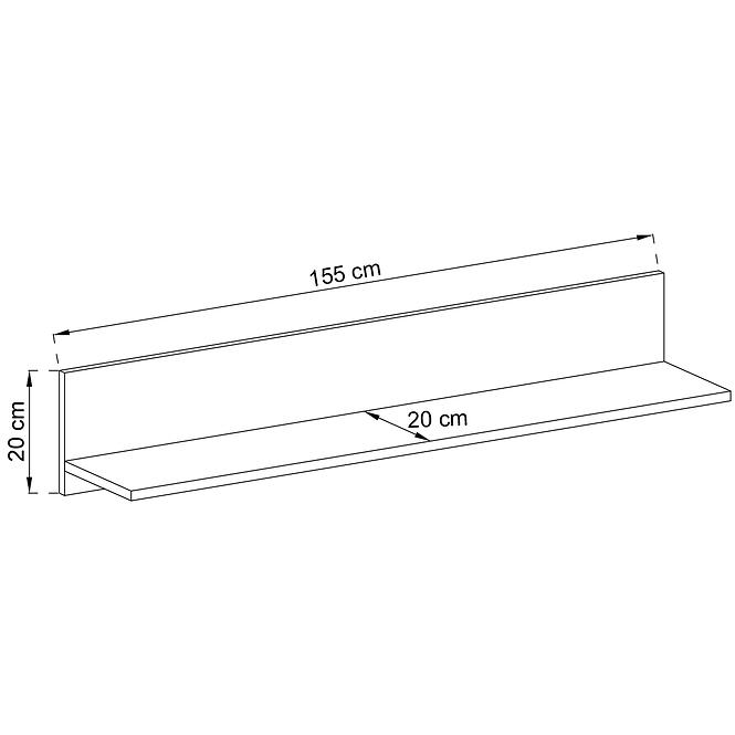 TV stolík Sky SRTV155+polička dub riviera