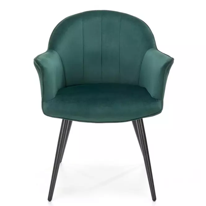 Stolička K468 Velvet/Kov T. Zelená