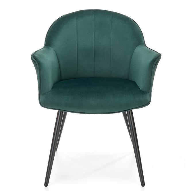 Stolička K468 Velvet/Kov T. Zelená