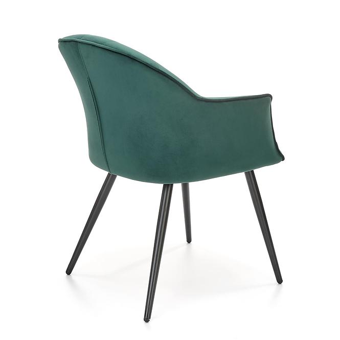 Stolička K468 Velvet/Kov T. Zelená