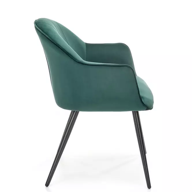 Stolička K468 Velvet/Kov T. Zelená
