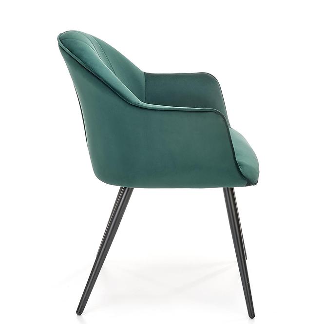Stolička K468 Velvet/Kov T. Zelená