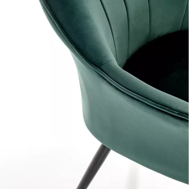 Stolička K468 Velvet/Kov T. Zelená