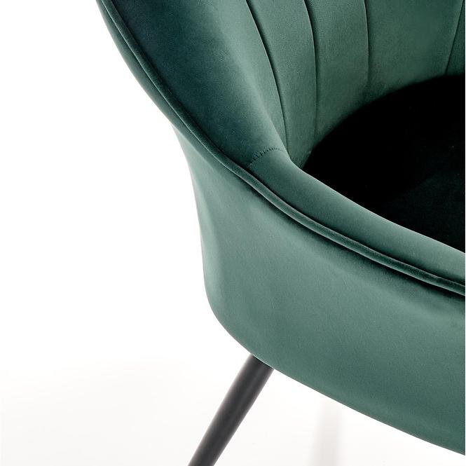 Stolička K468 Velvet/Kov T. Zelená