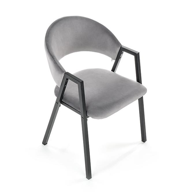 Stolička K473 Velvet/Kov Šedá