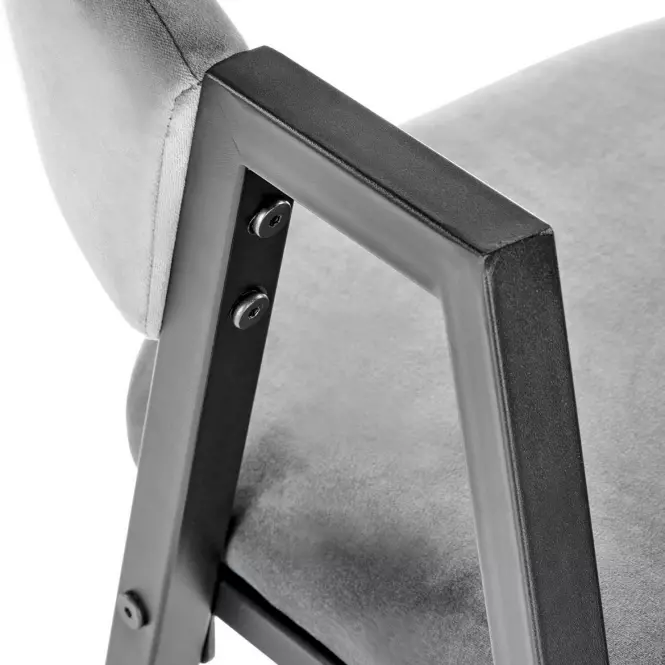 Stolička K473 Velvet/Kov Šedá