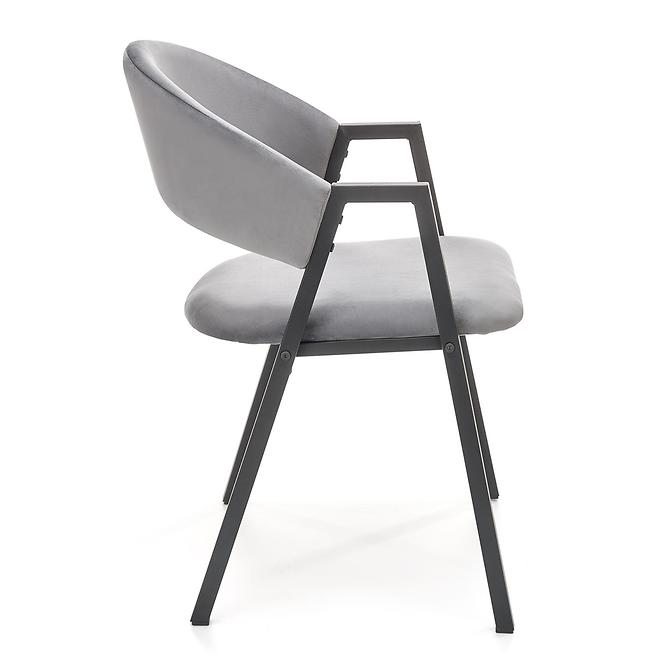 Stolička K473 Velvet/Kov Šedá