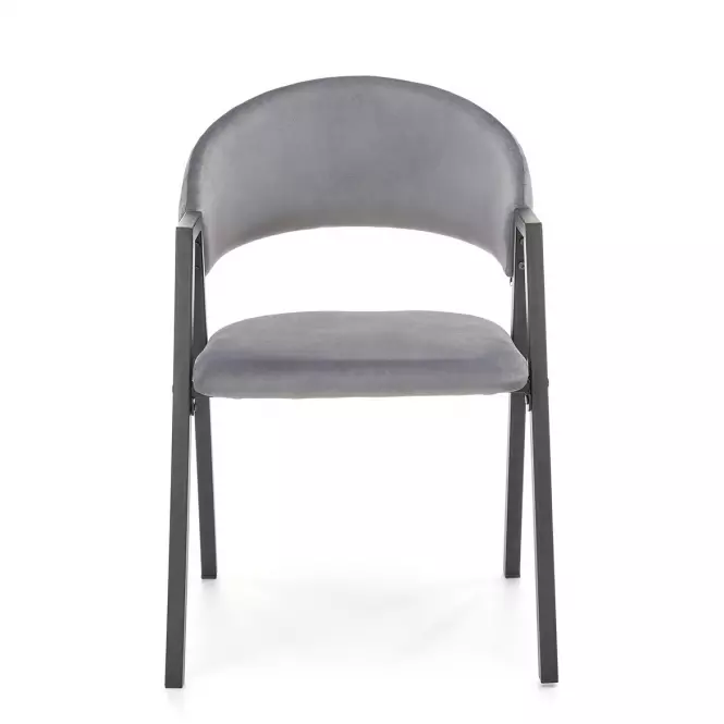 Stolička K473 Velvet/Kov Šedá