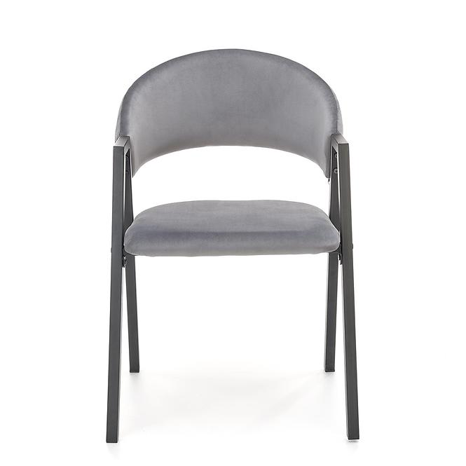 Stolička K473 Velvet/Kov Šedá