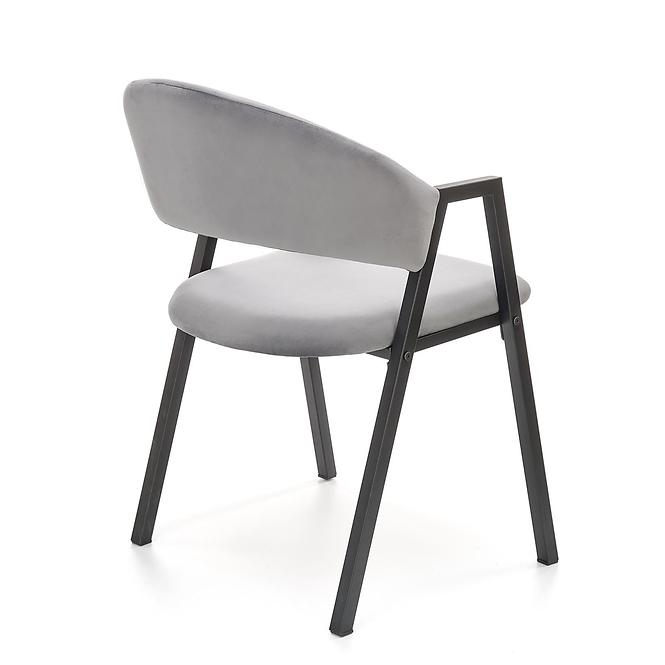 Stolička K473 Velvet/Kov Šedá