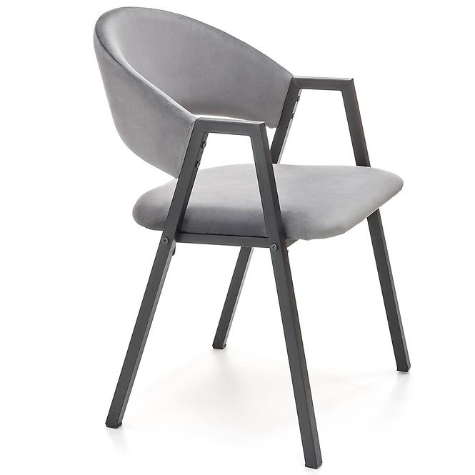 Stolička K473 Velvet/Kov Šedá