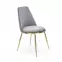 Stolička K460 Velvet/Chrome Šedá