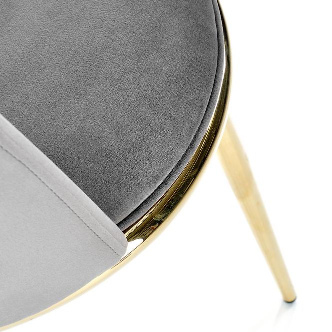 Stolička K460 Velvet/Chrome Šedá
