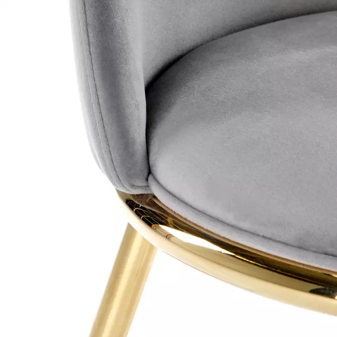 Stolička K460 Velvet/Chrome Šedá