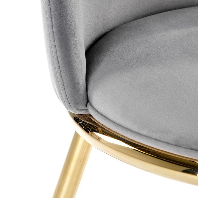 Stolička K460 Velvet/Chrome Šedá