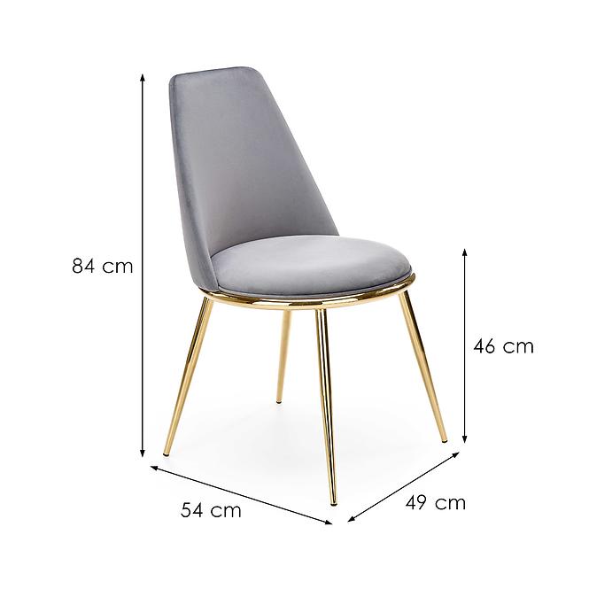 Stolička K460 Velvet/Chrome Šedá