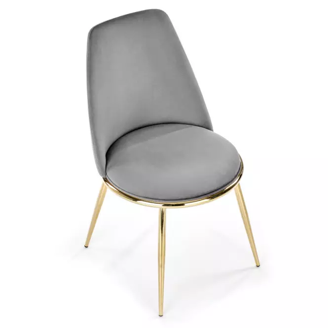 Stolička K460 Velvet/Chrome Šedá