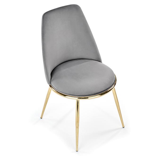 Stolička K460 Velvet/Chrome Šedá