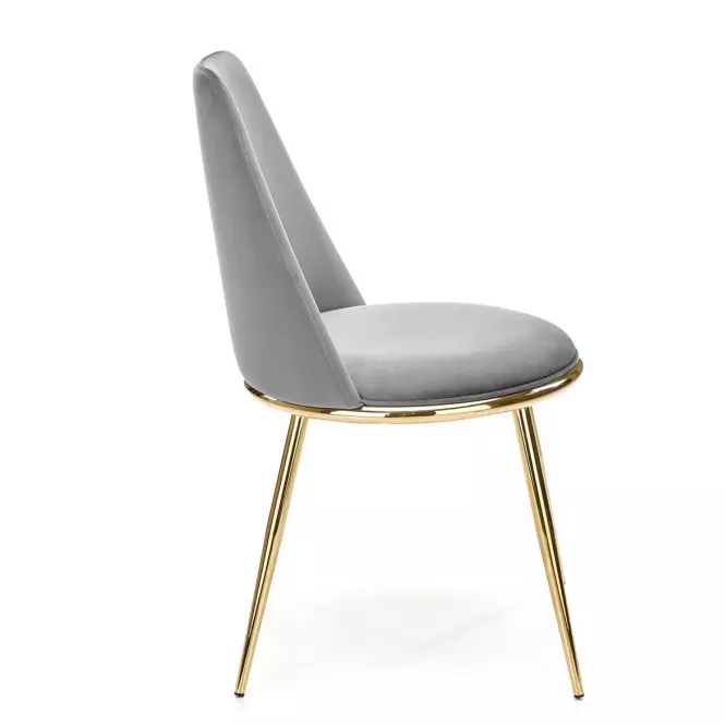 Stolička K460 Velvet/Chrome Šedá